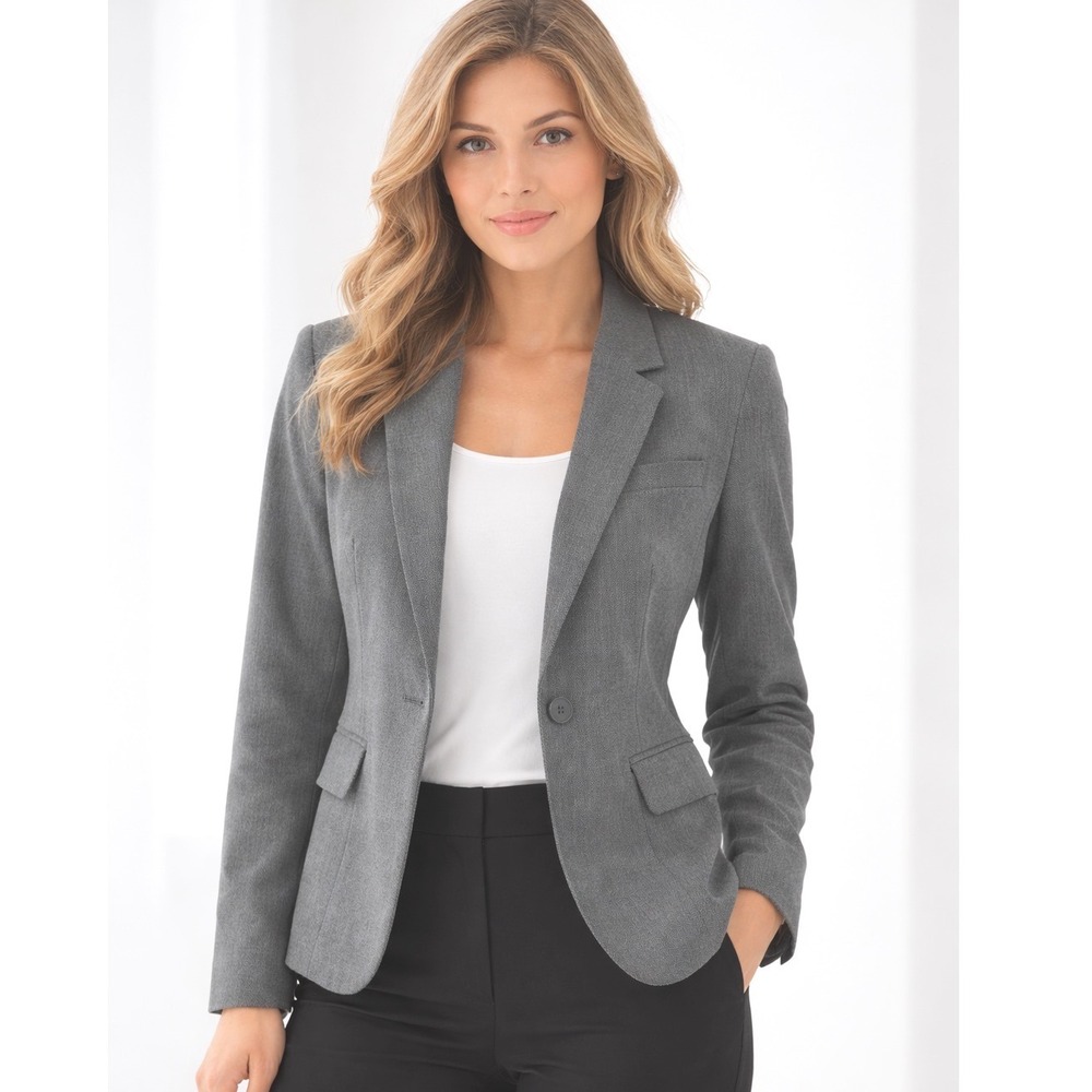 The Limited Collection Women's Gray Blazer Suit Jacket 8 Academia Preppy 98-31